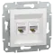 Asfora UTP 5E Розетка RJ45 подвійна