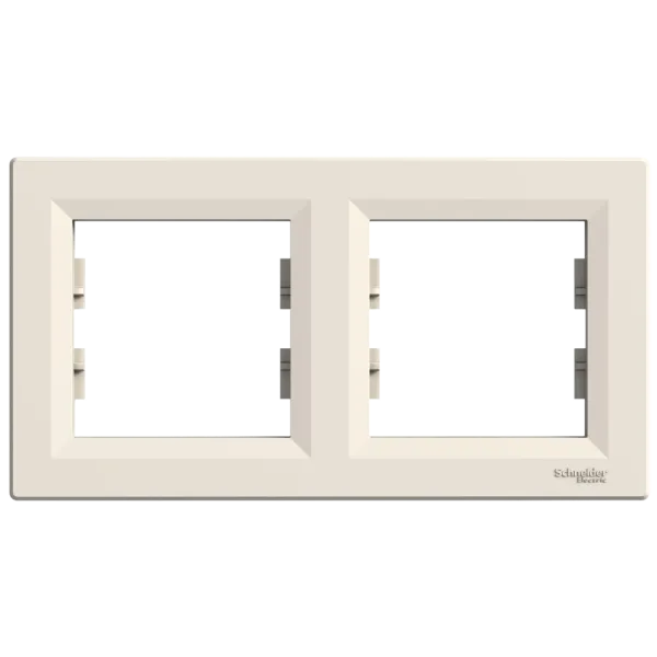 Schneider Electric Asfora EPH5800223 РАМКА ДВОМІСНА ГОРИЗОНТАЛЬНА