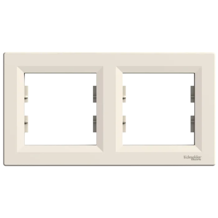 Schneider Electric Asfora EPH5800223 РАМКА ДВОМІСНА ГОРИЗОНТАЛЬНА