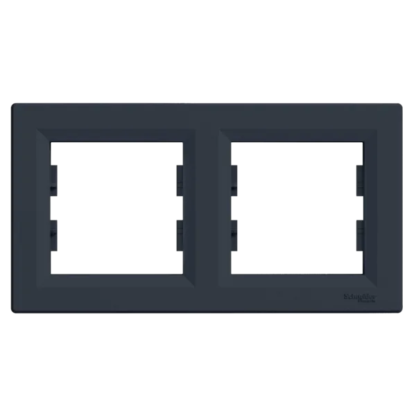 Schneider Electric EPH5800271 Asfora Рамка 2 поста антрацит горизонтальна