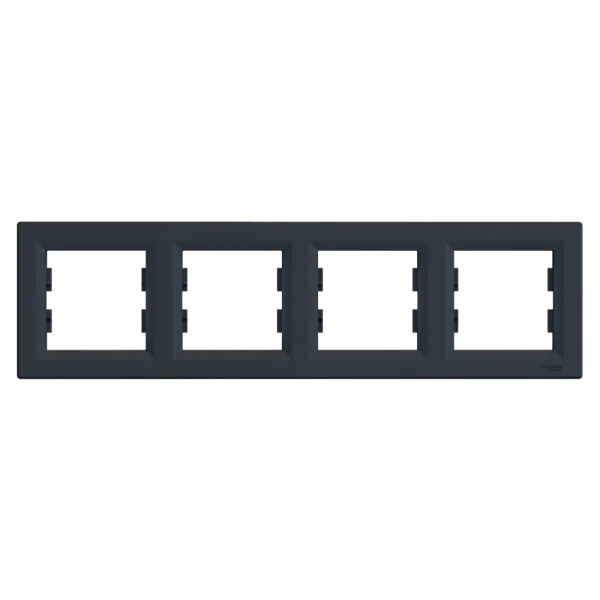 Schneider Electric EPH5800471 Asfora Рамка 4 поста антрацит горизонтальна