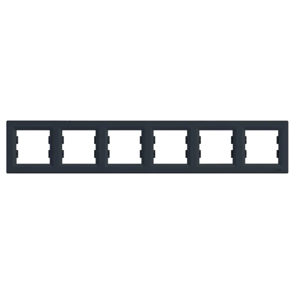Schneider Electric EPH5800671 Asfora Рамка 6 постів антрацит горизонтальна
