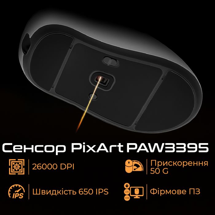 Миша бездротова RAWM ER21 Black
