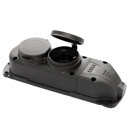 ERKA 6002 Колодка подвійна із заглушкою 2*16 (каучук)