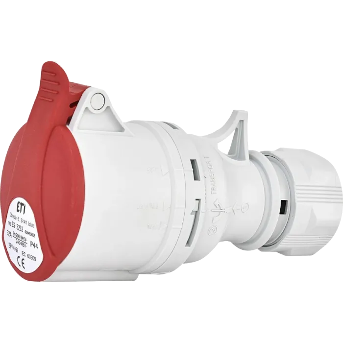 ЕТІ ES-3253 IP44 32A 400V 3P+N+PE Розетка кабельна