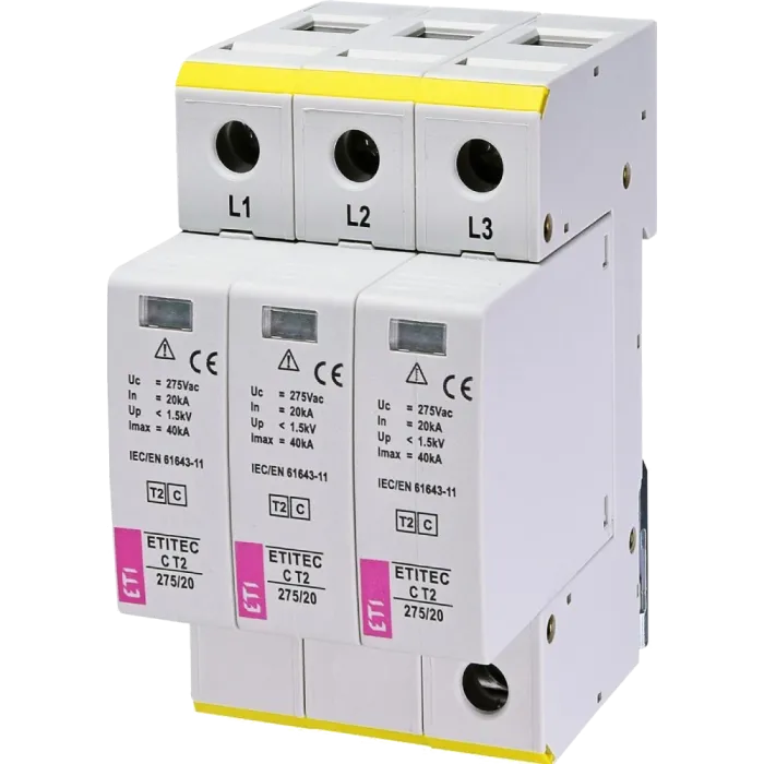 ETI TEC C T2 275/20 (3+0) 3p Обмежувач перенапруги
