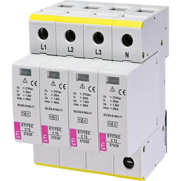 ETI TEC C T2 275/20 (4+0) 4p Обмежувач перенапруги