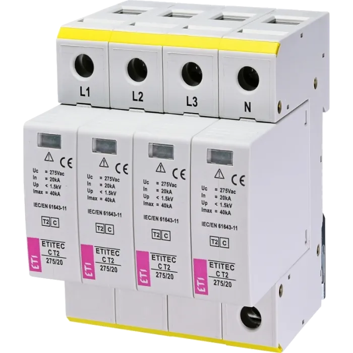 ETI TEC C T2 275/20 (4+0) 4p Обмежувач перенапруги