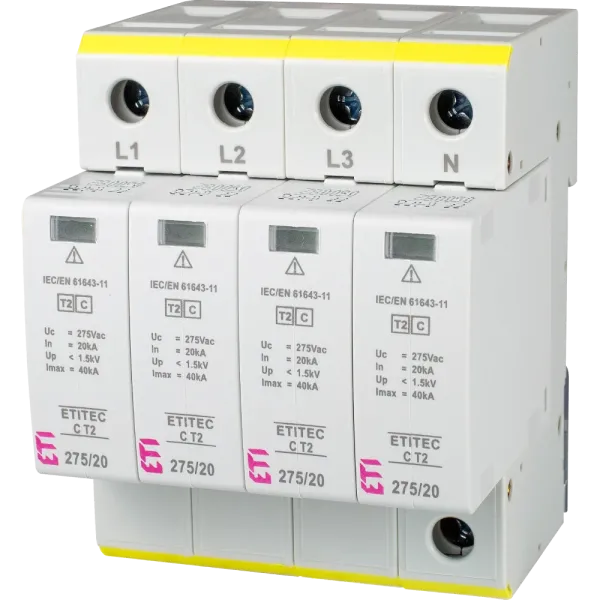 ETI TEC C T2 275/20 (4+0) 4p Обмежувач перенапруги