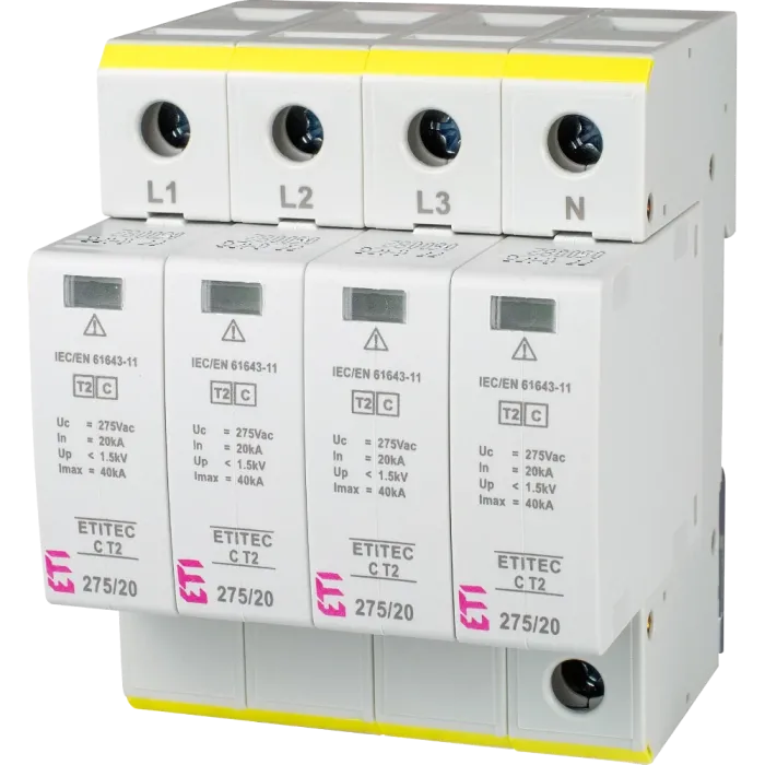 ETI TEC C T2 275/20 (4+0) 4p Обмежувач перенапруги