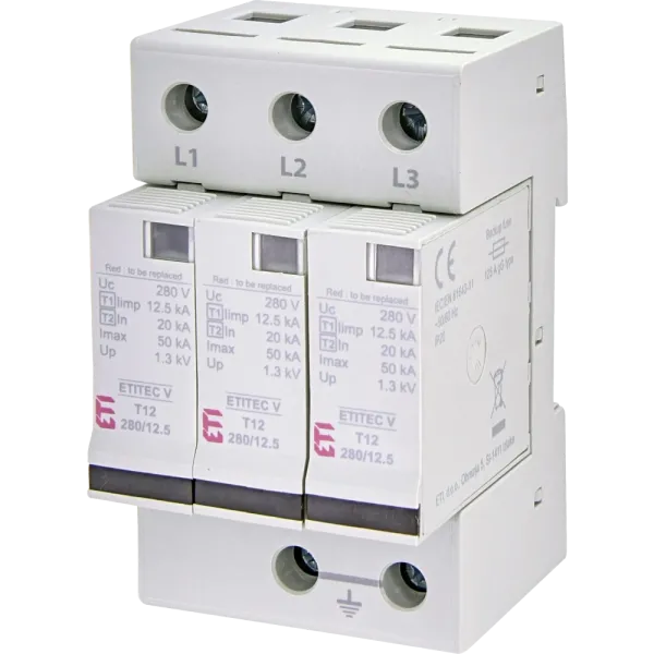 ETI TEC V T12 280/12,5 (3+0) Обмежувач перенапруги