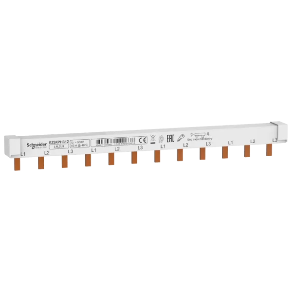 Schneider Electric EZ9XPH312 EASY9 63A 3P Гребінчаста шина на 12 модулів