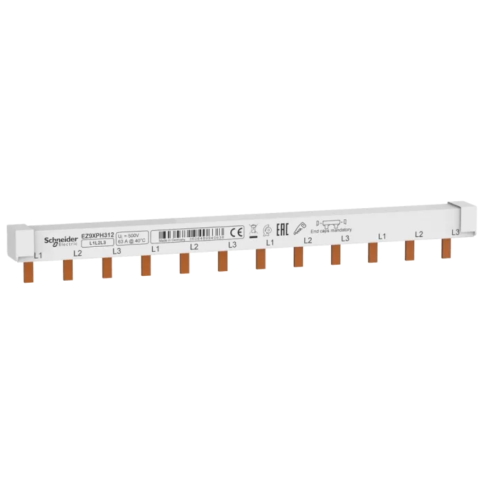 Schneider Electric EZ9XPH312 EASY9 63A 3P Гребінчаста шина на 12 модулів