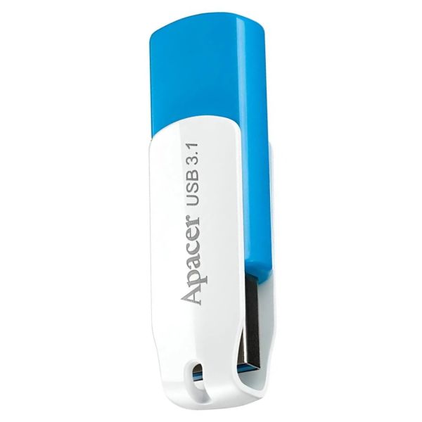 Флеш-накопичувач USB3.1  64GB Apacer AH357 Blue/White (AP64GAH357U-1)