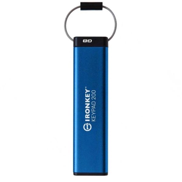 Флеш-накопичувач USB3.2 32GB Kingston IronKey Keypad 200 Type-A Blue (IKKP200/32GB)