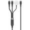 Кабель Promate USB Type-C - 2хUSB Type-C 100W Apple Watch Charger 5W (M/M), 5A, 1.4 м, Black (fusion-ccw.black)
