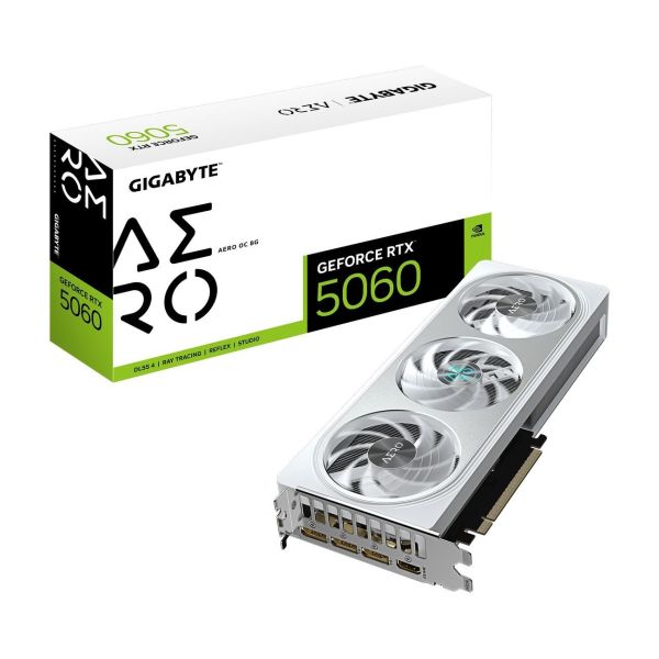 Відеокарта GF RTX 5060 8GB GDDR7 Aero OC Gigabyte (GV-N5060AERO OC-8GD)