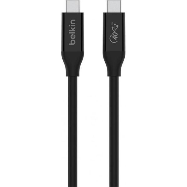 Кабель Belkin USB Type-C-USB Type-C (M/M), 40Gbps, 100W, 0.8 м, Black (INZ001BT0.8MBK)