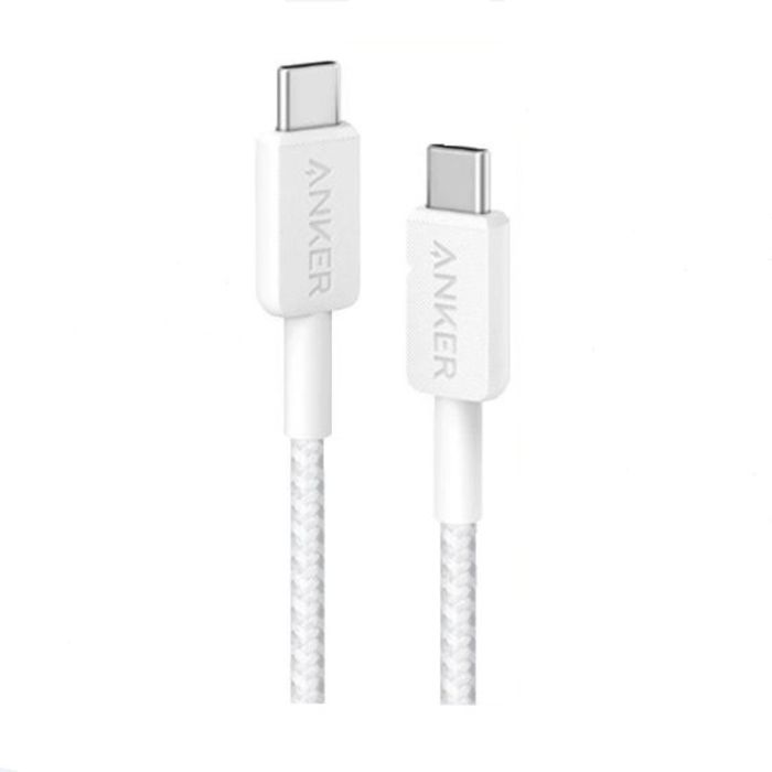 Кабель Anker 322 USB-C - USB-C 0.9 м, White (A81F5H21/A81F5G21)