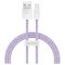 Кабель Baseus Dynamic USB - Lightning (M/M), 2.4A, 1 м Purple (CALD000405)