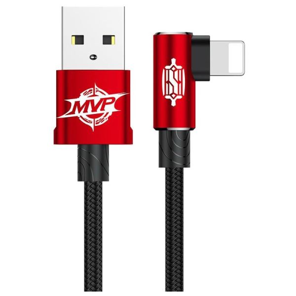 Кабель Baseus MVP USB - Lightning (M/M), 2.0A, 1 м Red (CALMVP-09)