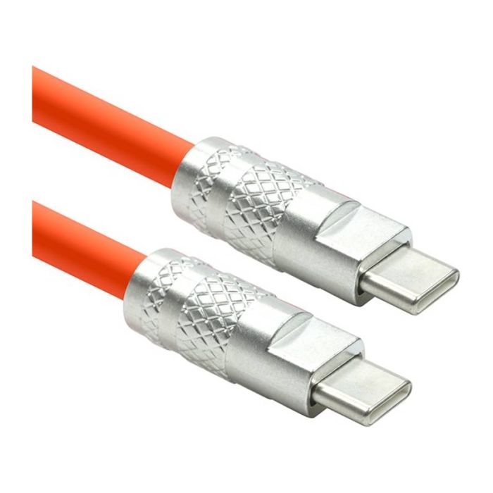 Кабель PowerPlant USB Type-C - USB Type-C (M/M) PD 120W, 3 м, Orange (CA913923)