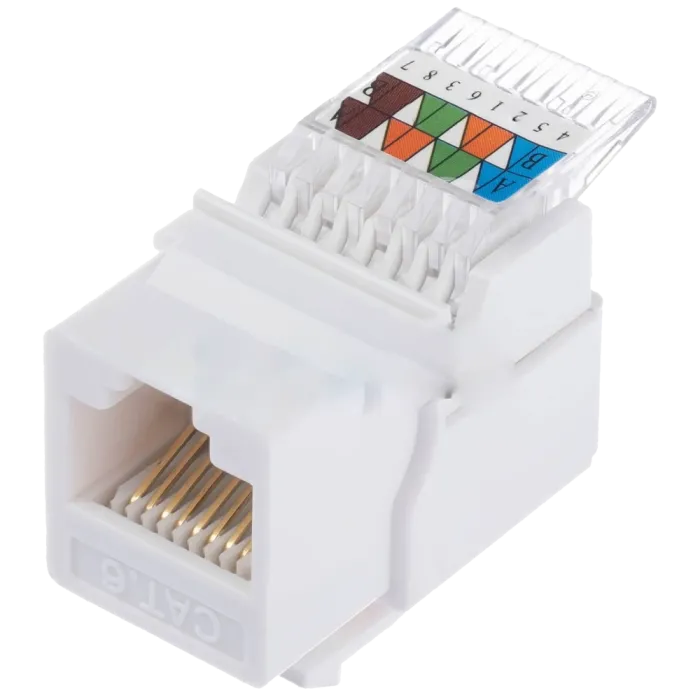 Hager Lumina WL9002 SLIM KeyStone RJ-45 UTP, кат.5е Модуль