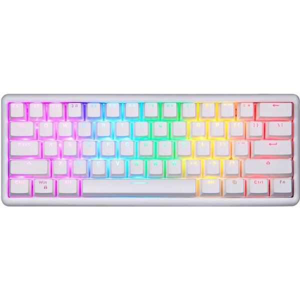 Клавіатура бездротова Motospeed SK66 Gateron Red Hot Swap White (mtsk66wmr)