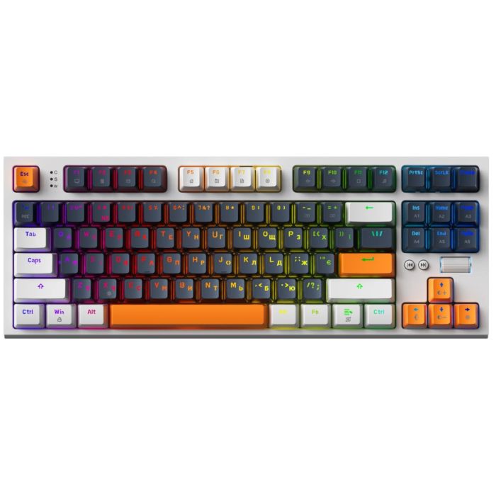 Клавіатура GamePro MK180W Red з Hot-Swap RGB White