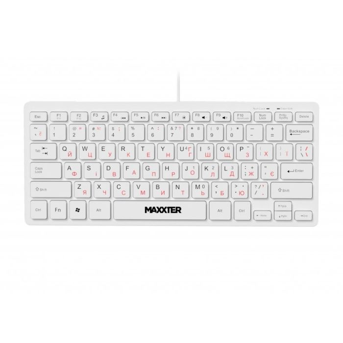 Клавiатура Maxxter KBM-C01W-UA White