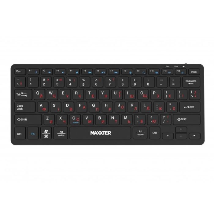 Клавiатура бездротова Maxxter KBW-C01B-UA Black