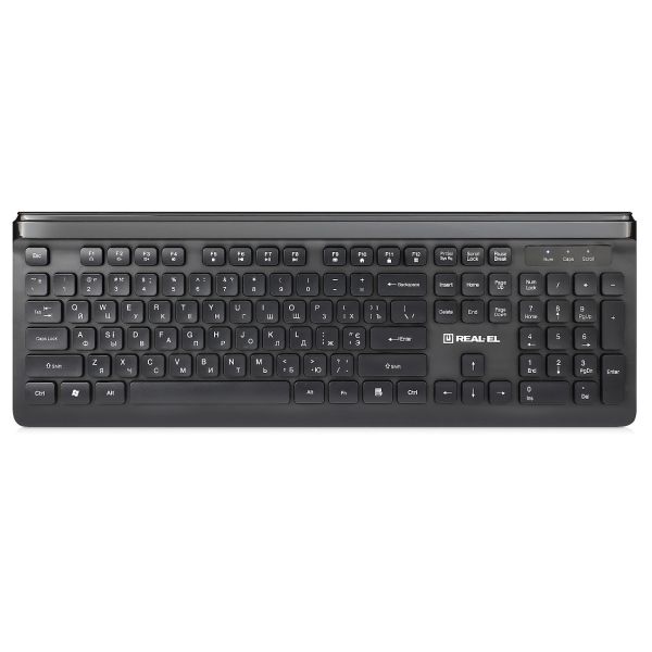 Клавіатура REAL-EL Comfort 7085 Ukr Black