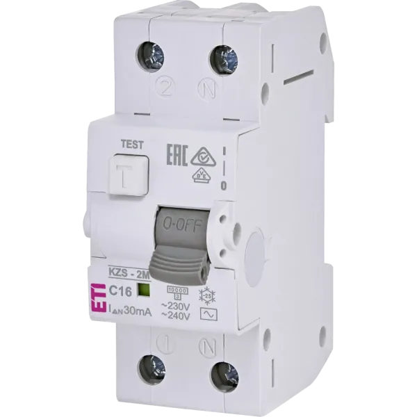 ЕТІ KZS-2M C 16/0.03 10kA Дифавтомат