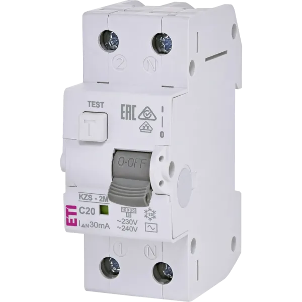 ЕТІ KZS-2M C 20/0.03 10kA Дифавтомат