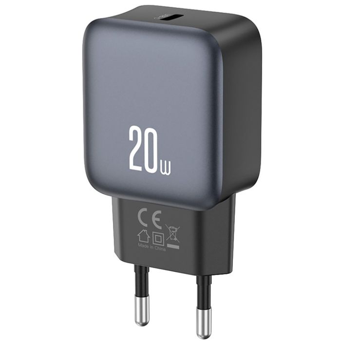 Зарядний пристрій XO L153 (USB-С, 3A) 20W Black