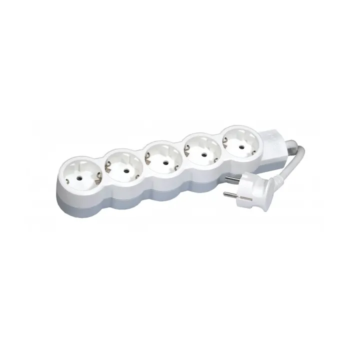 Legrand 5XSchuko, 3Gх1,5 мм, 3м Мережевий подовжувач білий, стандарт