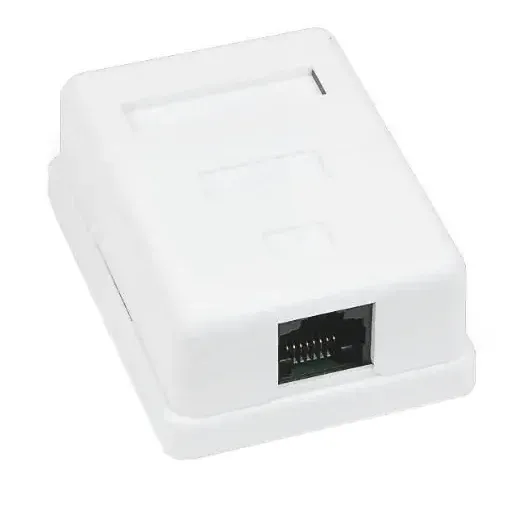 MB-UTP1 Розетка 1-портова RJ45 UTP, біла, 5E