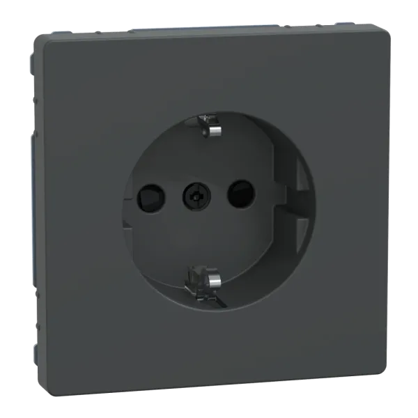 Schneider Electric Merten System Design MTN2300-6034 РОЗЕТКА з/к і шторкою АНТРАЦИТ