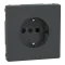 Schneider Electric Merten System Design MTN2300-6034 РОЗЕТКА з/к і шторкою АНТРАЦИТ