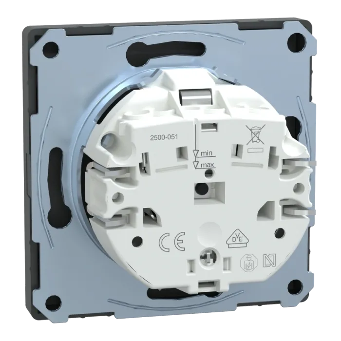 Schneider Electric Merten System Design MTN2300-6034 РОЗЕТКА з/к і шторкою АНТРАЦИТ