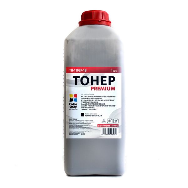 Тонер ColorWay (TH-1102P-1B) HP P1102/P1606/Canon 725/Canon 728, 1000г Premium