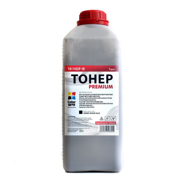 Тонер ColorWay (TH-1102P-1B) HP P1102/P1606/Canon 725/Canon 728, 1000г Premium