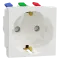 Schneider Electric New Unica NU305718 Розетка з з/к зі шторками 16А самозажимні клеми біла