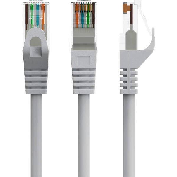 Патч-корд UTP Cablexpert (PP6U-CU-15M) Cat.6, литий, 50u" штекер із засувкою, 15 м, сірий