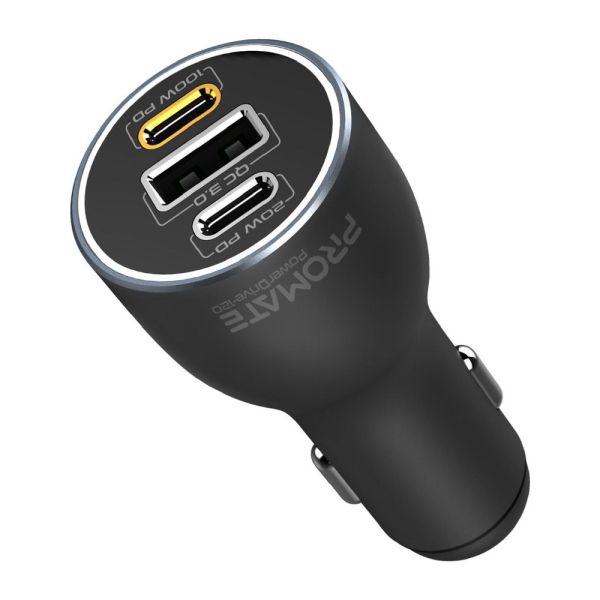 Автомобільний зарядний пристрій Promate PowerDrive-120 120W Black
