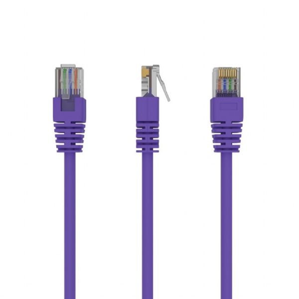 Патч-корд UTP Cablexpert (PP12-0.25M/V) літий, 50u "штекер із засувкою, 0.25 м, фіолетовий