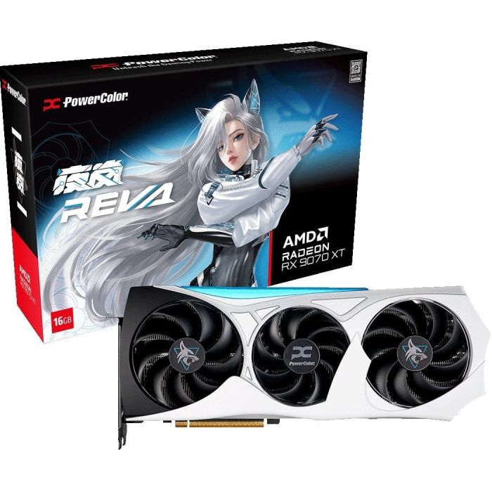 Відеокарта AMD Radeon RX 9070 XT 16GB GDDR6 Hellhound Reva Edition PowerColor (RX9070XT 16G-L/OC/REVA)