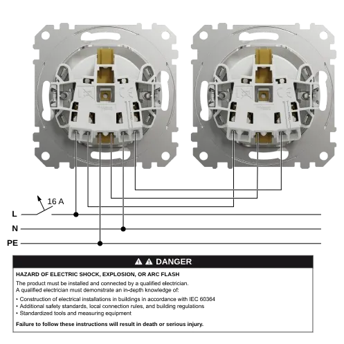 Schneider Electric Sedna Design & Elements SDD111022 з заземлення та шторками Розетка