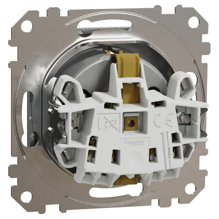 Schneider Electric Sedna Design & Elements SDD113022 з заземленням та шторками Розетка