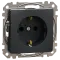 Schneider Electric Sedna Design & Elements SDD114022 Розетка з заземленням та зі шторками Чорний Sedna Design